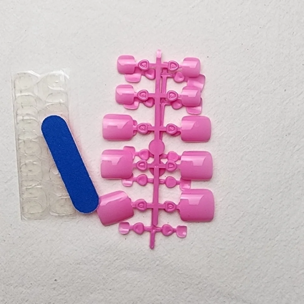 24 Pieces Fake Toe Press On Nails